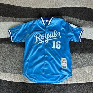 Mitchell & Ness Blue Jersey Shirt Performance Fabric